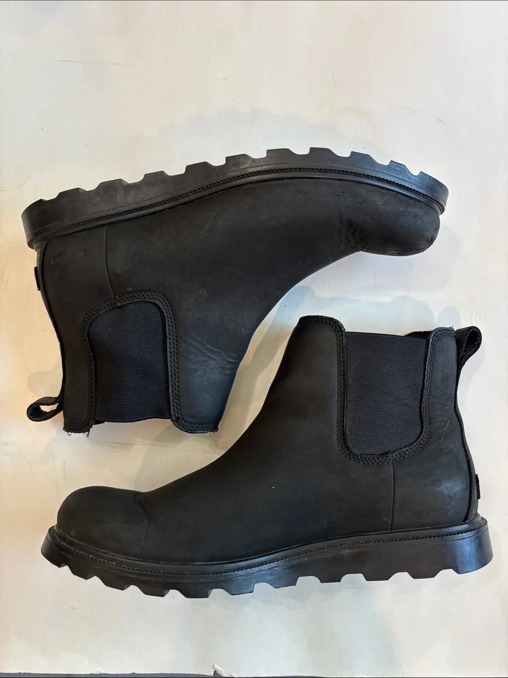 Sorel Ainsley Chelsea Waterproof Leather Boots Black Slip-On Size 9 - Picture 10 of 15
